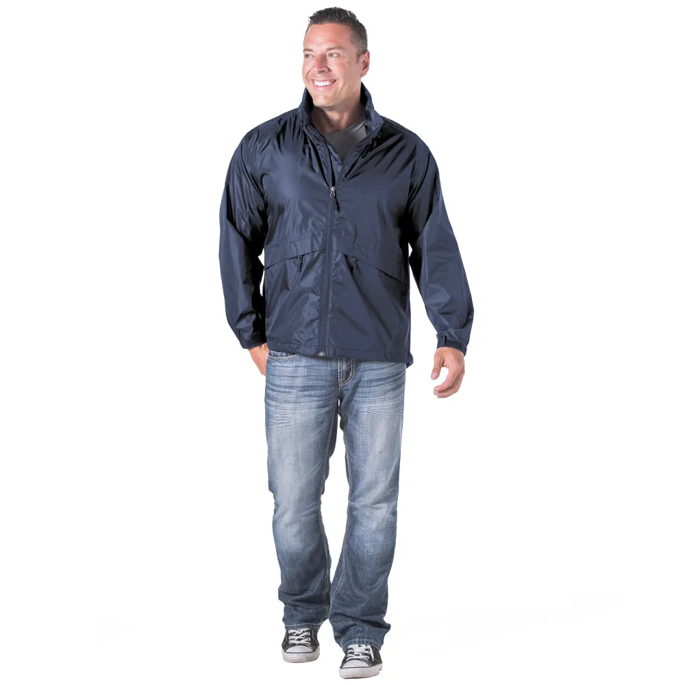 Kansas City Chiefs Black PACKABLE Wind Jacket - Dunbrooke