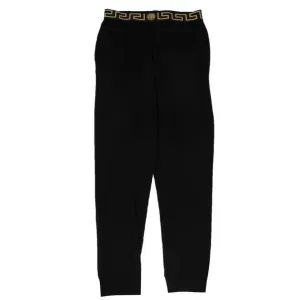 Long Johns Size US XL 6 Black Gold Greca Logo Border