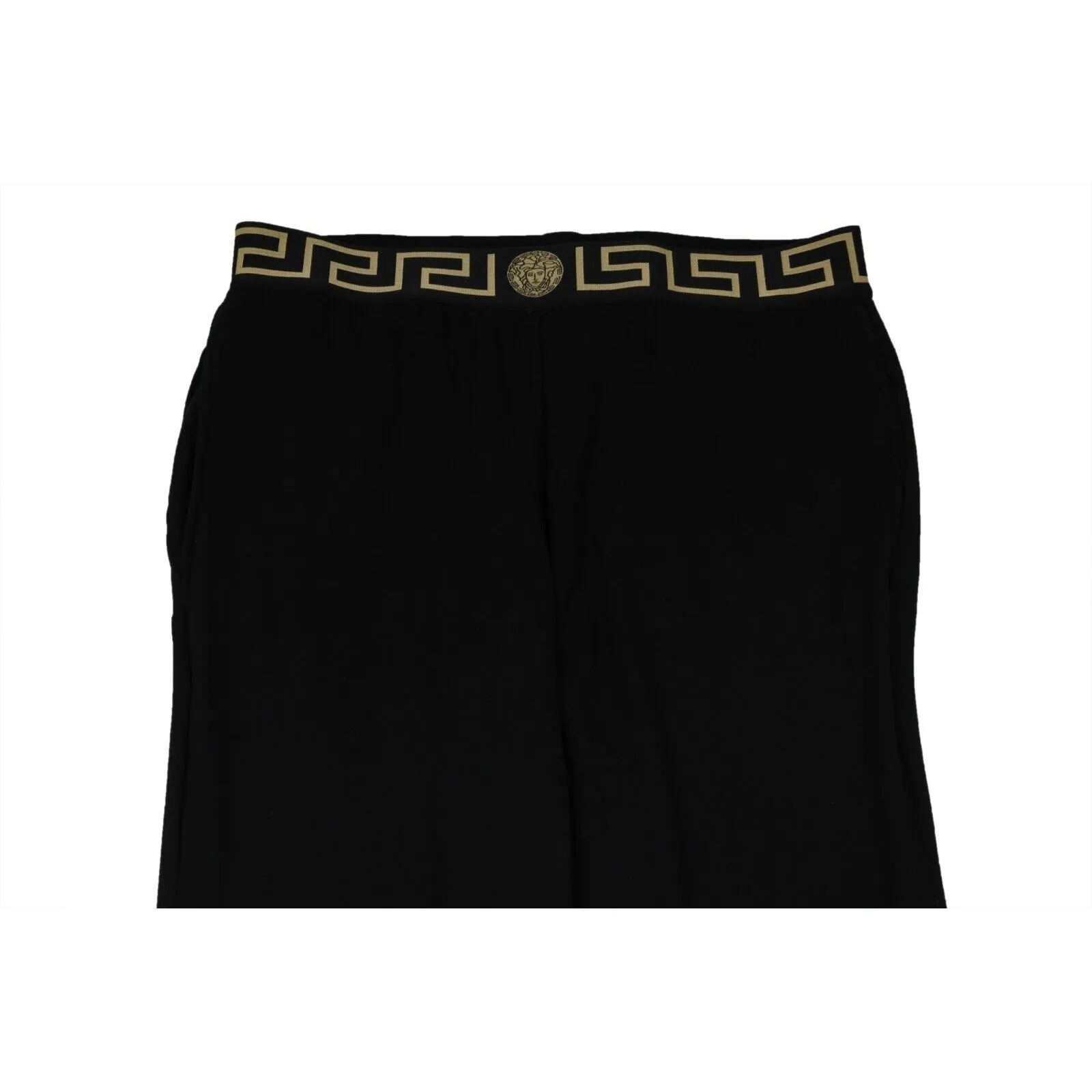 Long Johns Size US XL 6 Black Gold Greca Logo Border