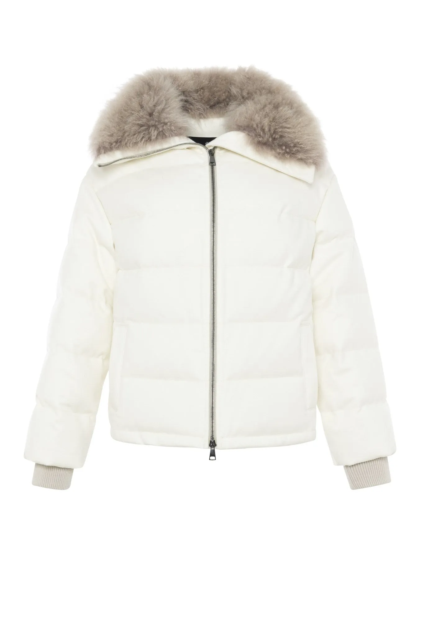 Loro Piana Cashmere Down Jacket with Select Cashmere Goat Collar
