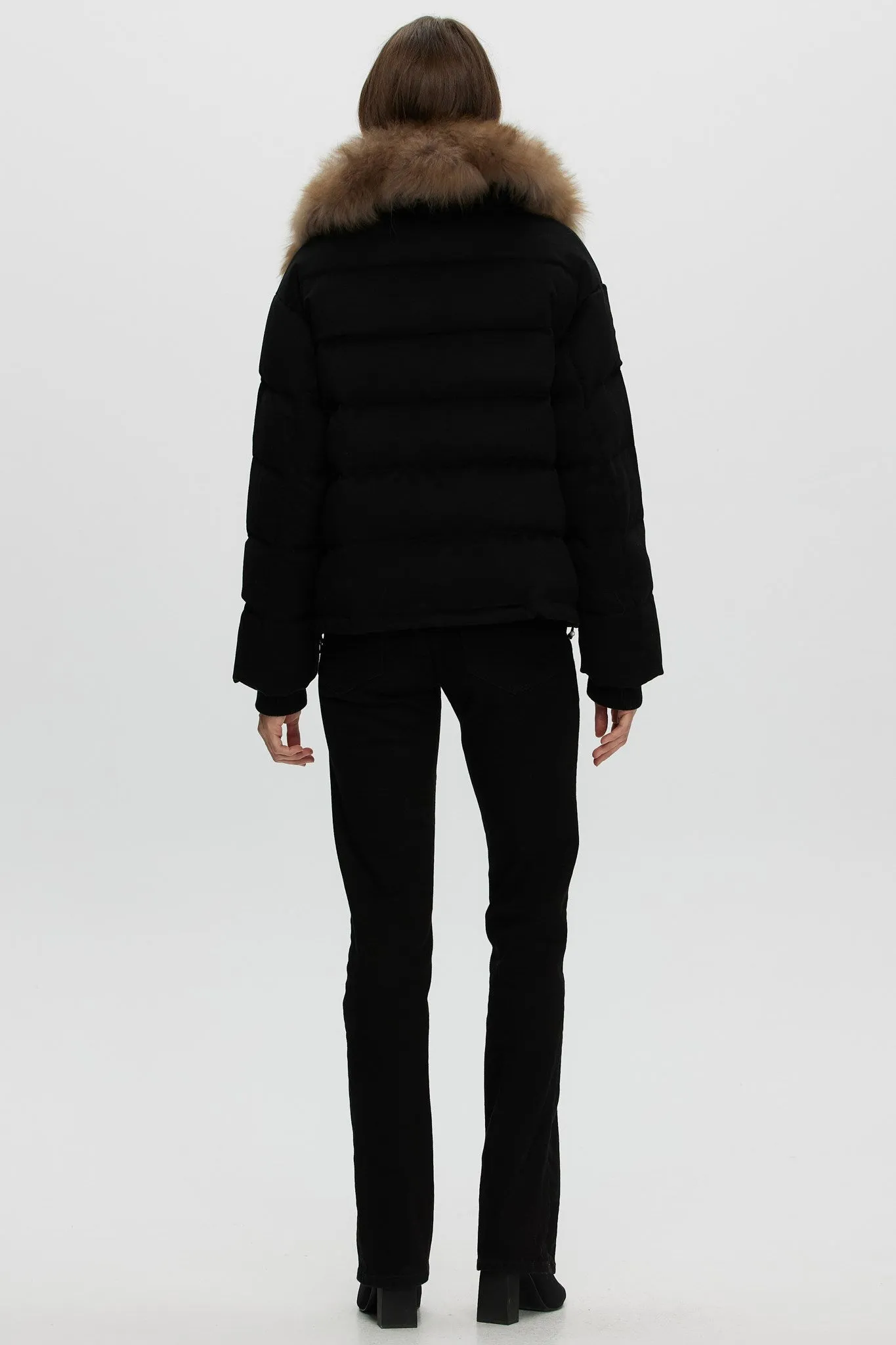 Loro Piana Cashmere Down Jacket with Select Cashmere Goat Collar