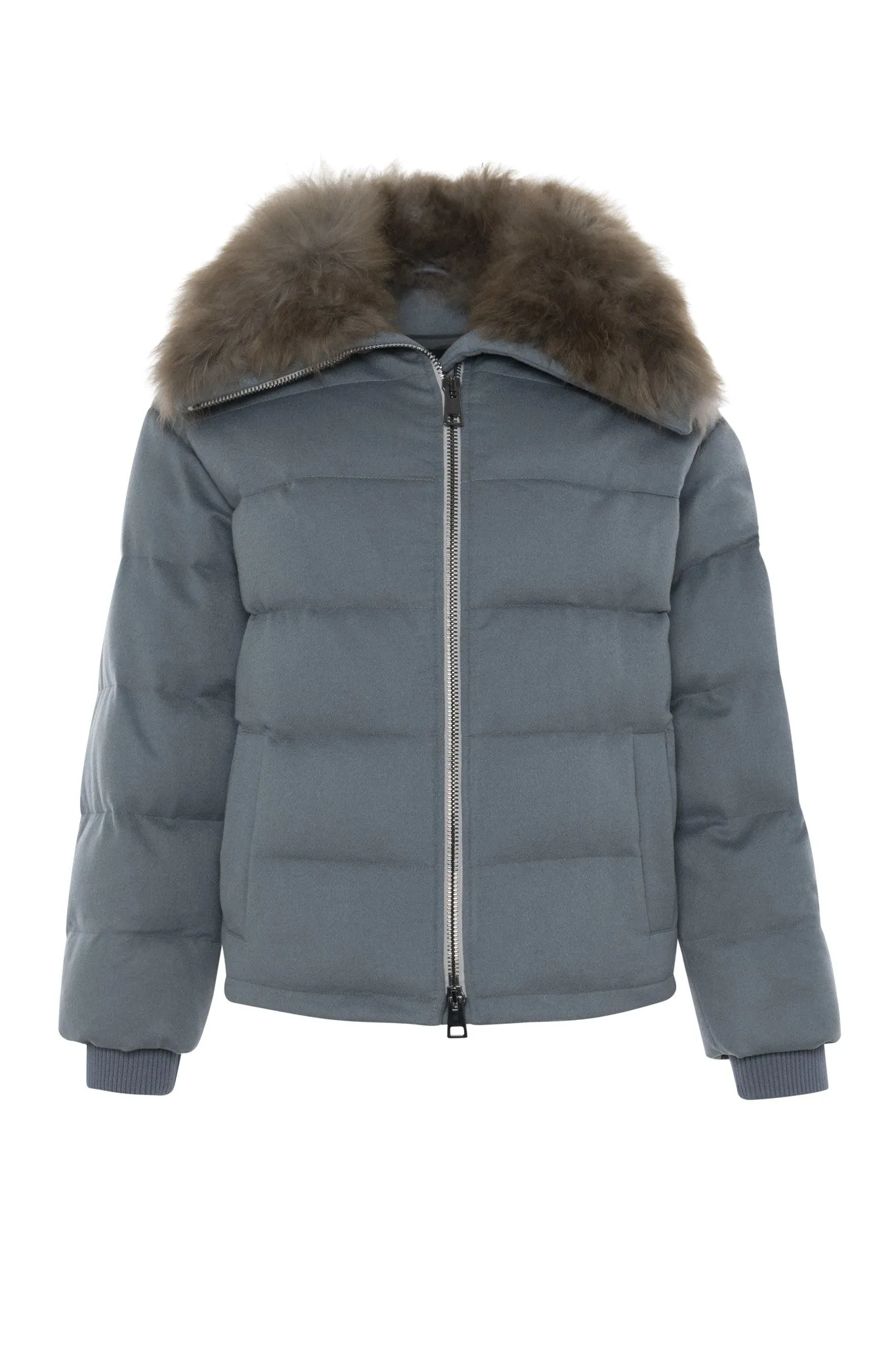 Loro Piana Cashmere Down Jacket with Select Cashmere Goat Collar