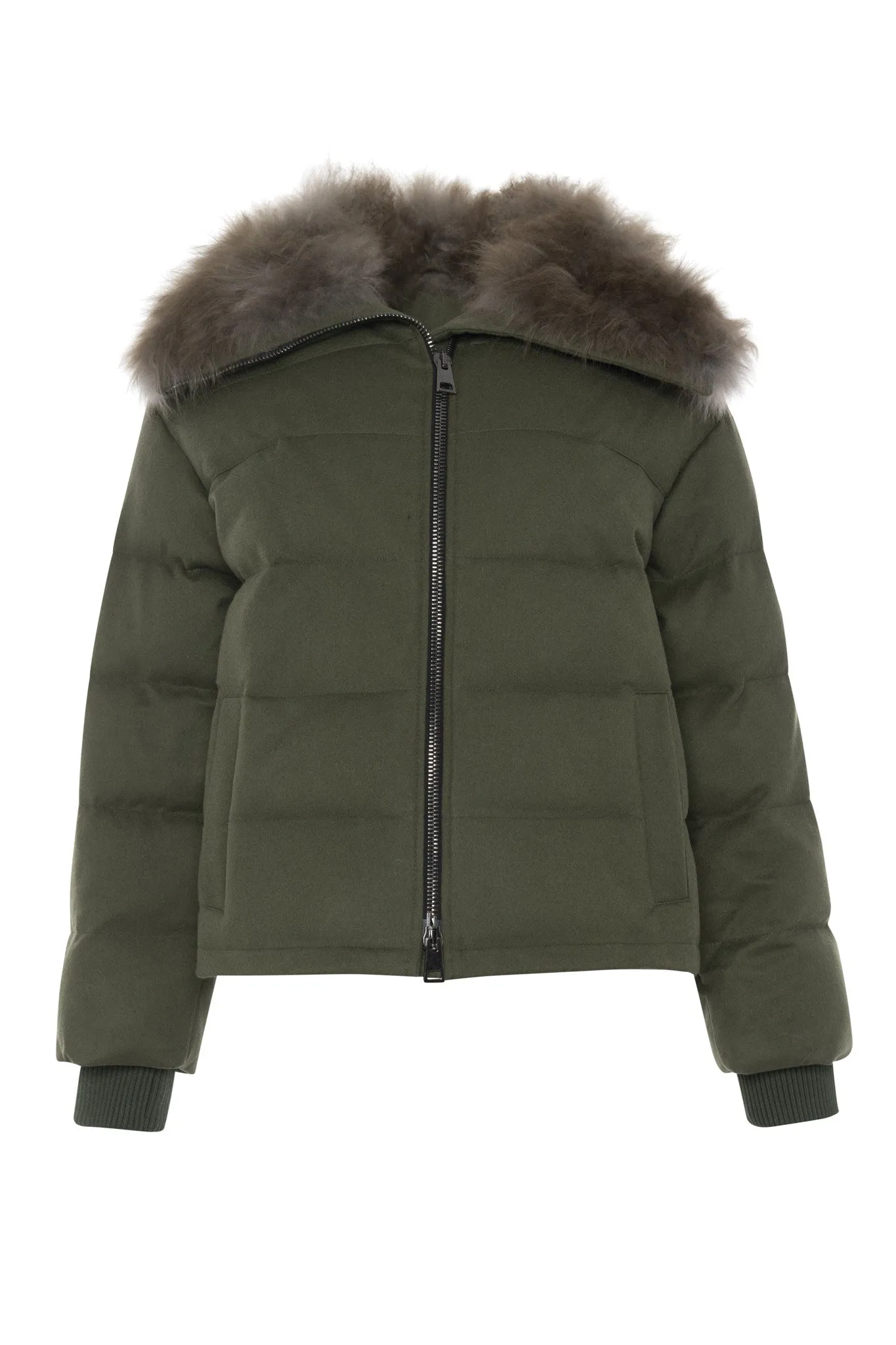 Loro Piana Cashmere Down Jacket with Select Cashmere Goat Collar