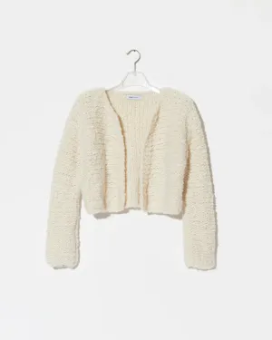 Maiami Cashmere Boucle Jacket Creme