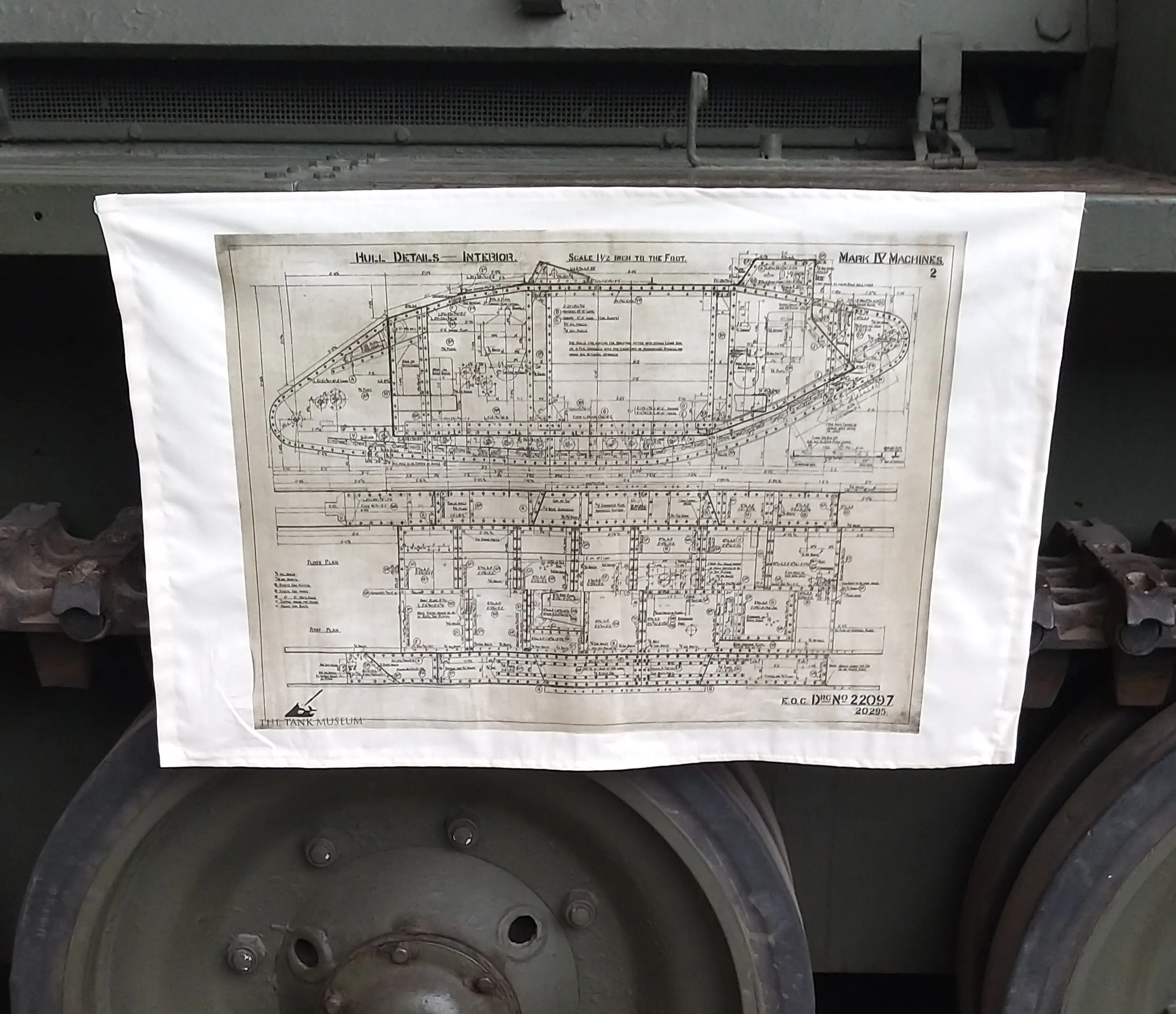 Mark IV Blueprint Tea Towel