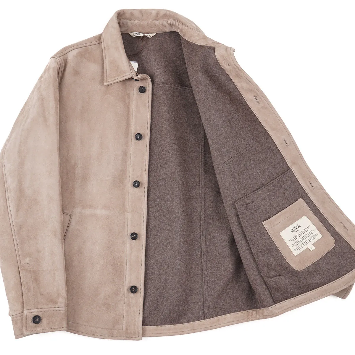 Maurizio Baldassari Cashmere-Lined Suede Jacket