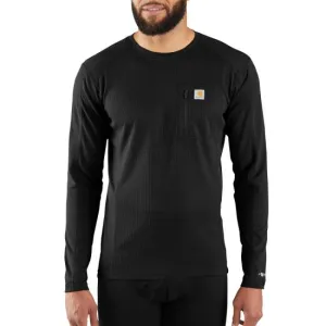 Men's Force Midweight Micro-grid Base Layer Crewneck Pocket Top