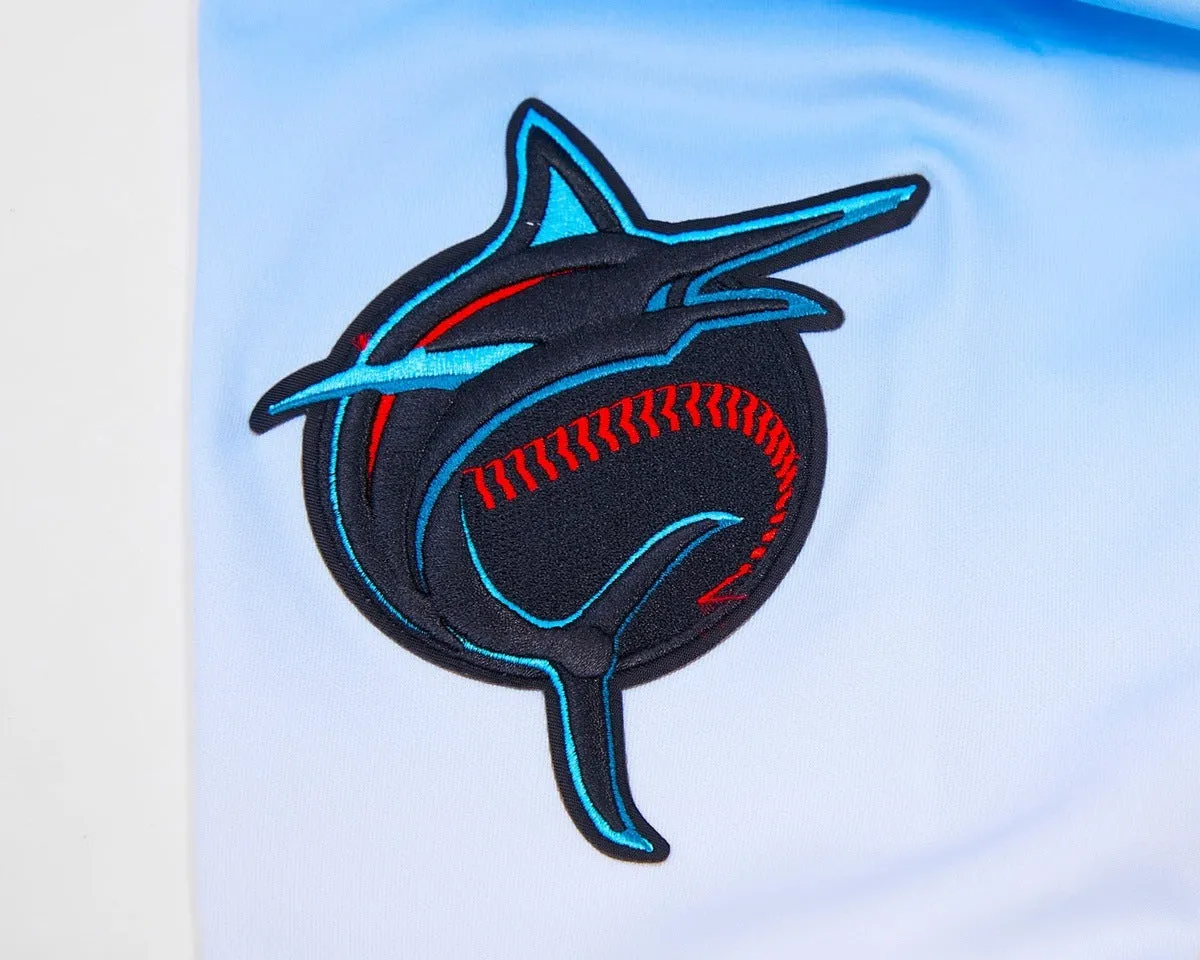 MLB MIAMI MARLINS LOGO MEN'S TRACK JACKET (BLUE/WHITE/PINK)