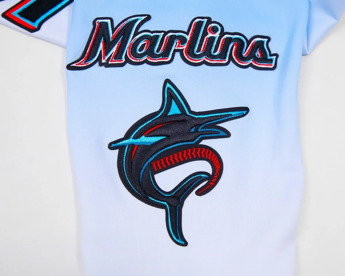 MLB MIAMI MARLINS LOGO MEN'S TRACK JACKET (BLUE/WHITE/PINK)