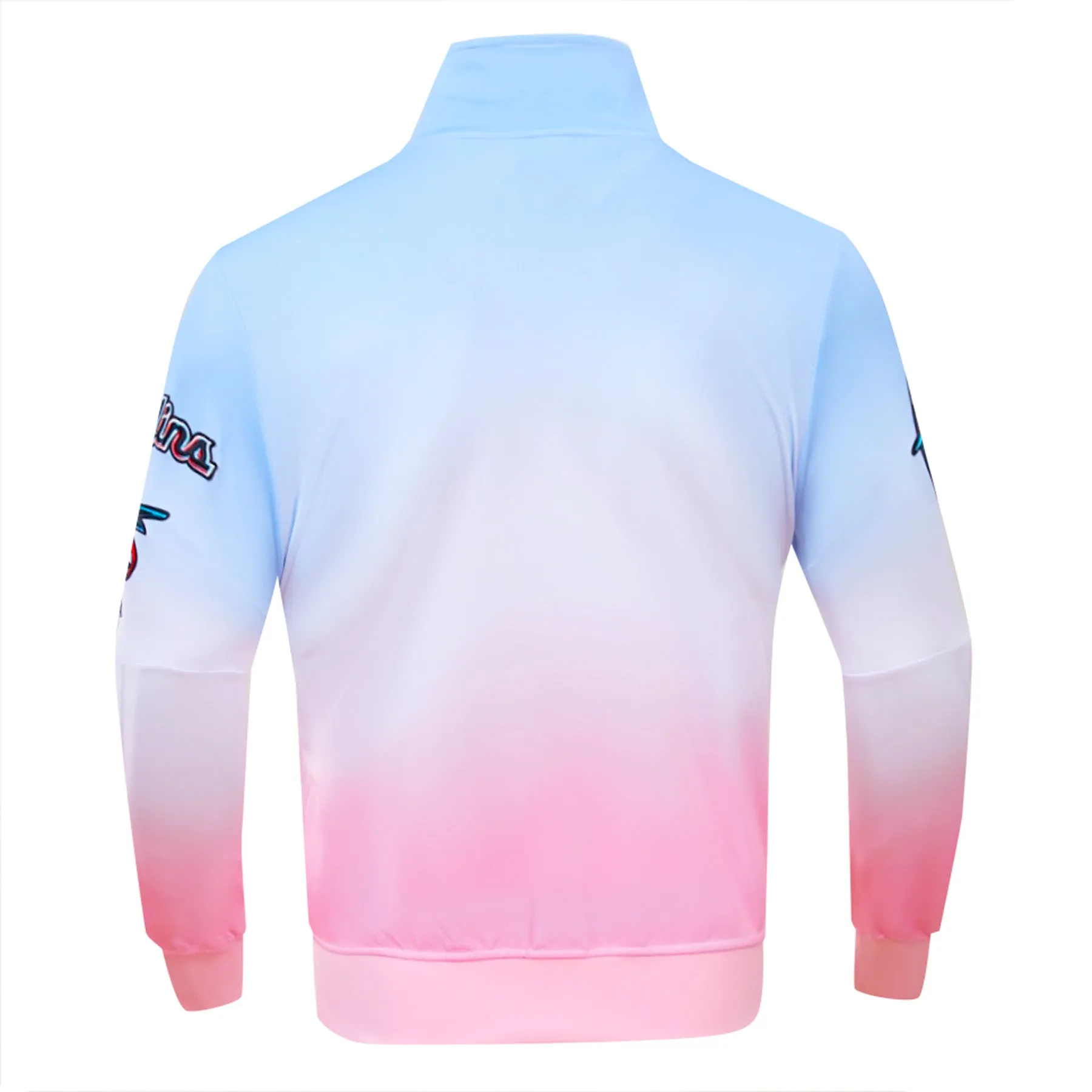 MLB MIAMI MARLINS LOGO MEN'S TRACK JACKET (BLUE/WHITE/PINK)