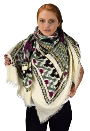 Multicolor Tartan Plaid Oversized Blanket Scarf Shawl Wrap Poncho Grey Red