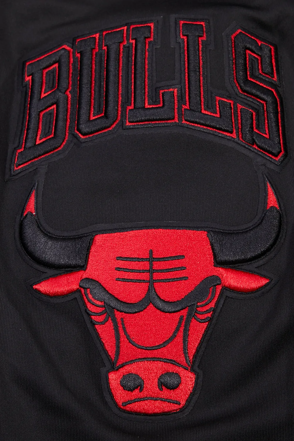 NBA CHICAGO BULLS PRO TEAM MEN'S TRACK JACKET (BLACK/RED)