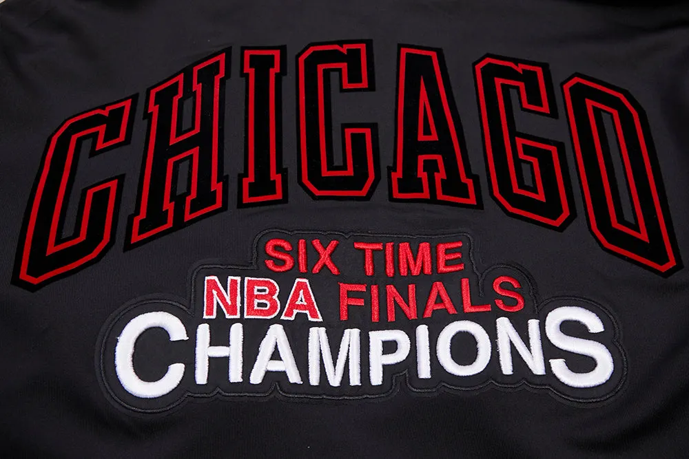 NBA CHICAGO BULLS PRO TEAM MEN'S TRACK JACKET (BLACK/RED)