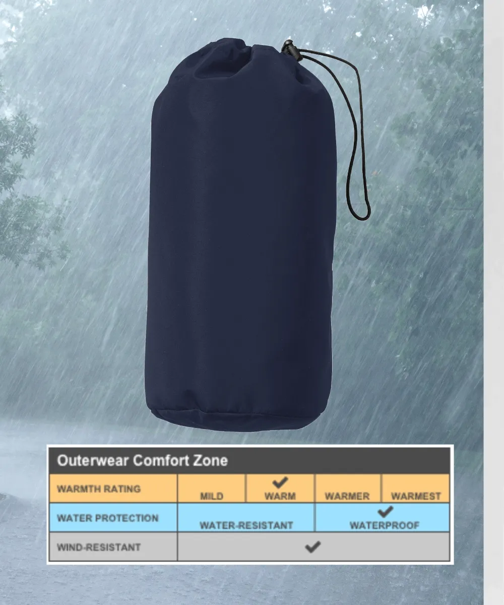 NEW Men's Packable, Hooded Waterproof Rain - 3 Colors Available, Size XS to M