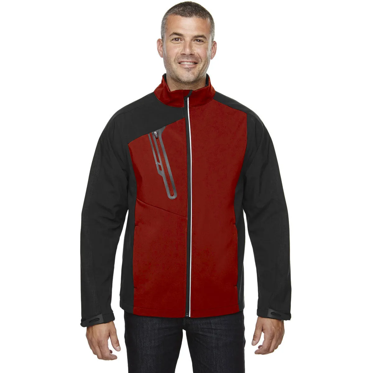 North End Men's Classic Red Terrain Colorblock with Embossed Print