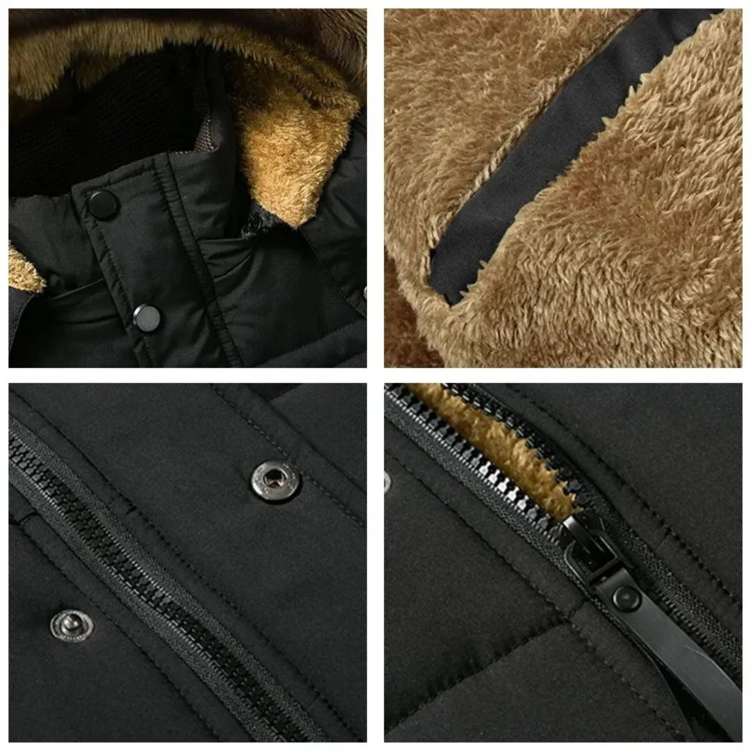 Olaf&Dave Parka | Lange waterdichte winterjas voor heren met extra fleece voering