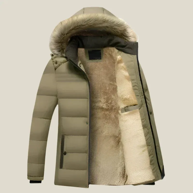 Olaf&Dave Parka | Lange waterdichte winterjas voor heren met extra fleece voering