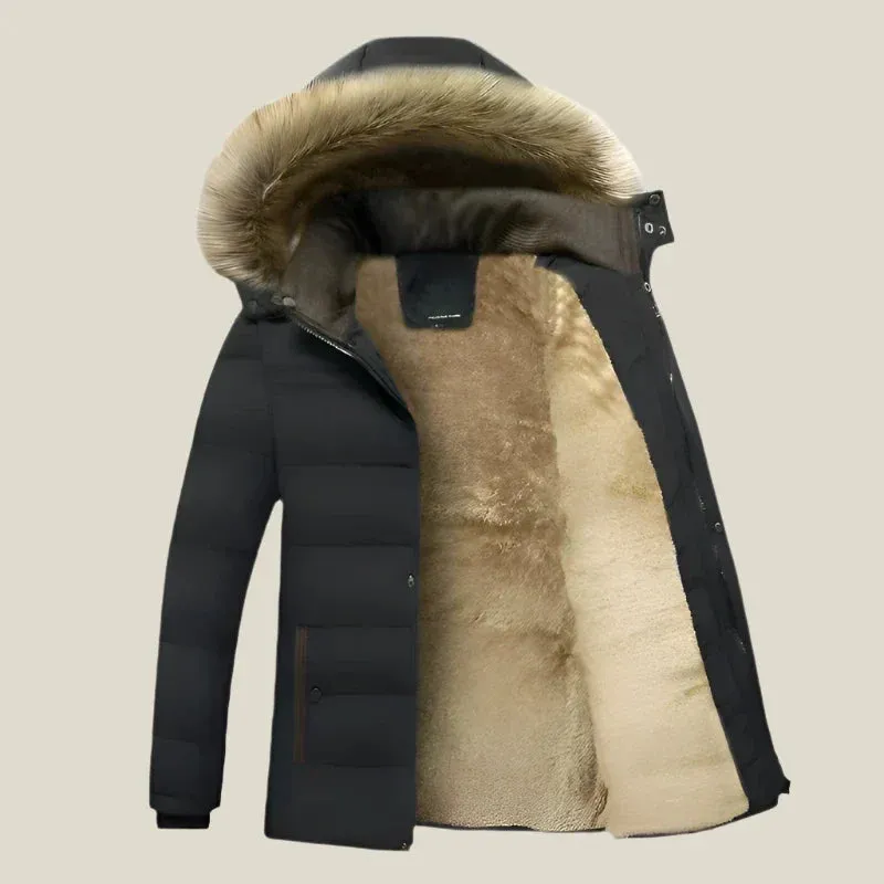 Olaf&Dave Parka | Lange waterdichte winterjas voor heren met extra fleece voering