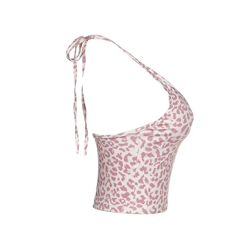 Pink Leopard Crop Top