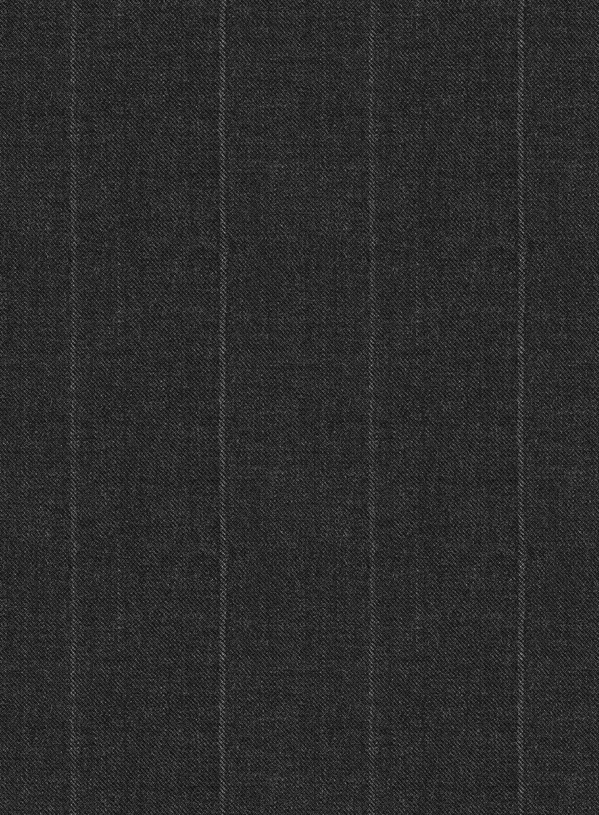 Reda Cashmere Dark Gray Chalkstripe Wool Suit