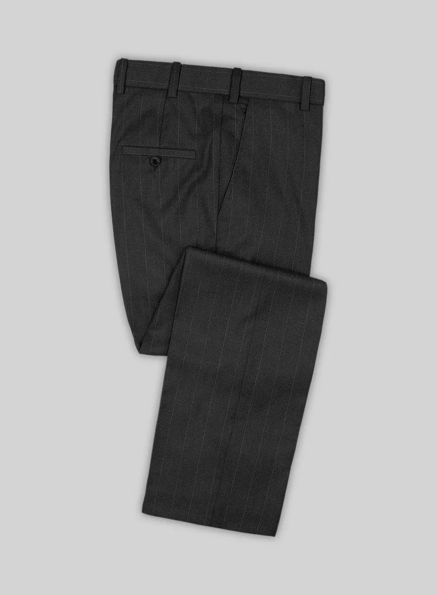 Reda Cashmere Dark Gray Chalkstripe Wool Suit