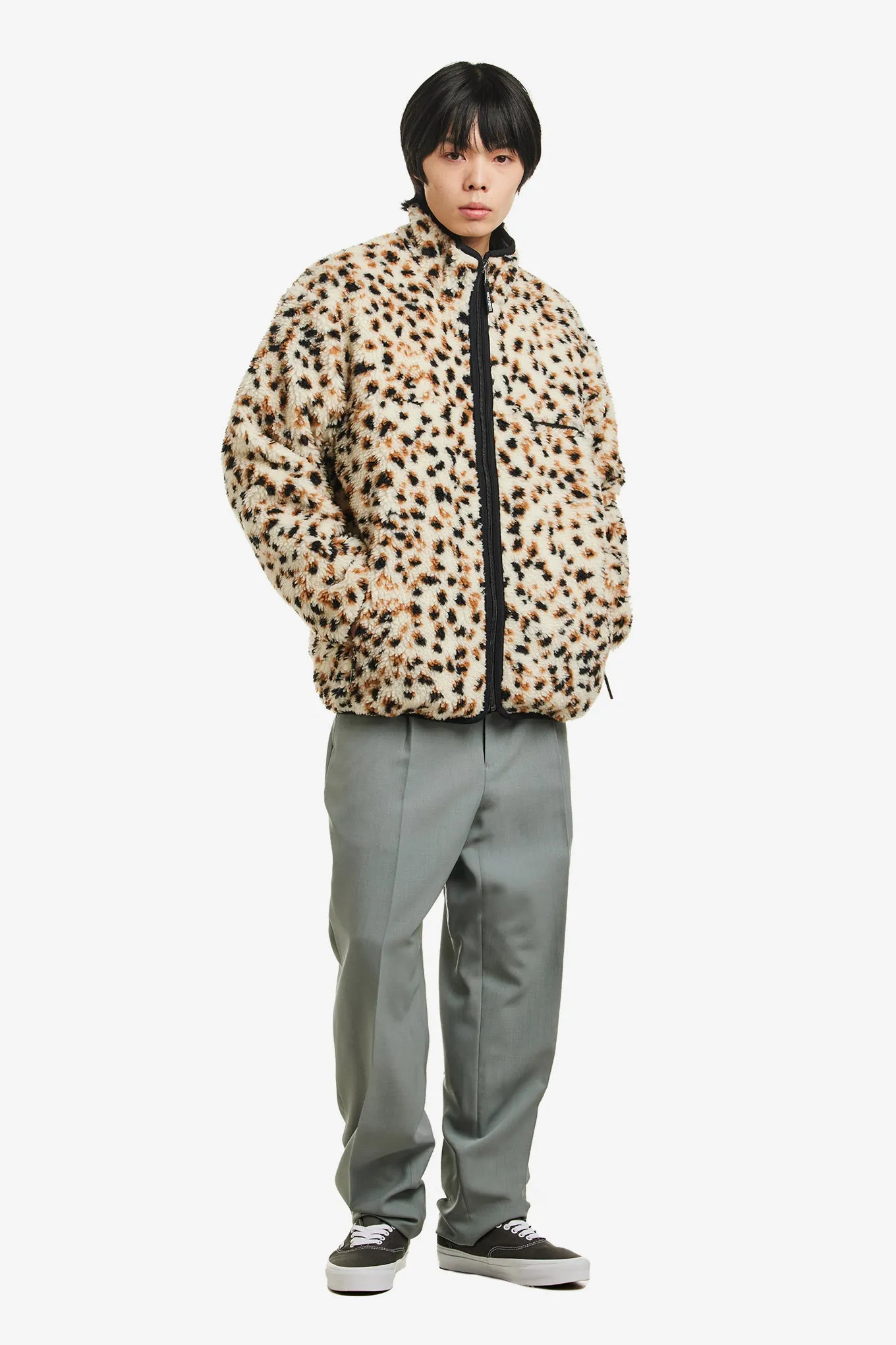 REVERSIBLE LEOPARD BOA JACKET