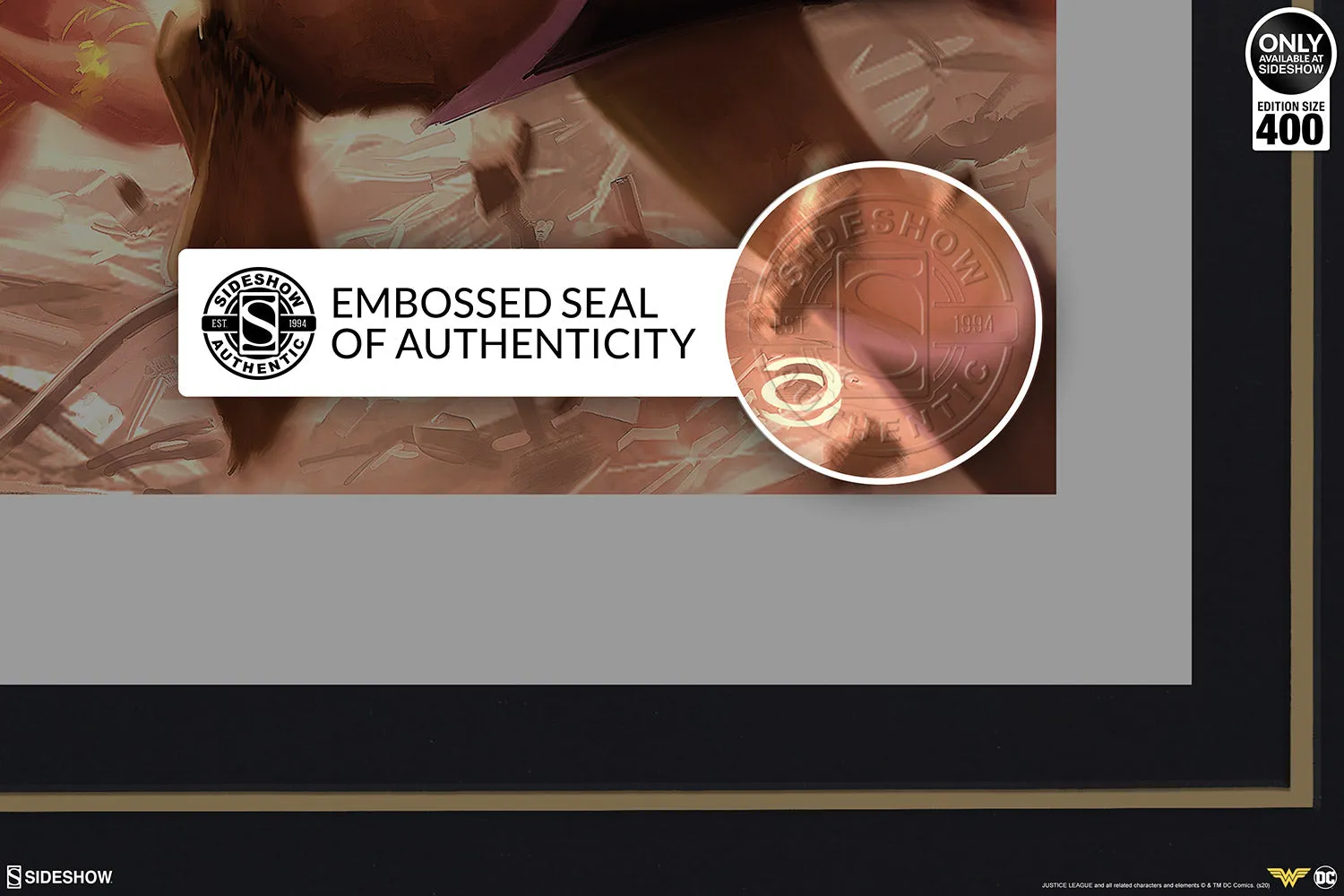 SIDESHOW WONDER WOMAN VS CHEETAH ART PRINT 500961U