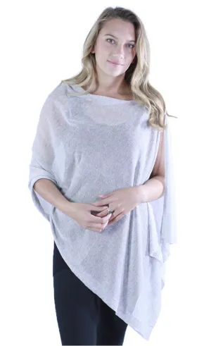 Silver Knit Poncho/Shawl