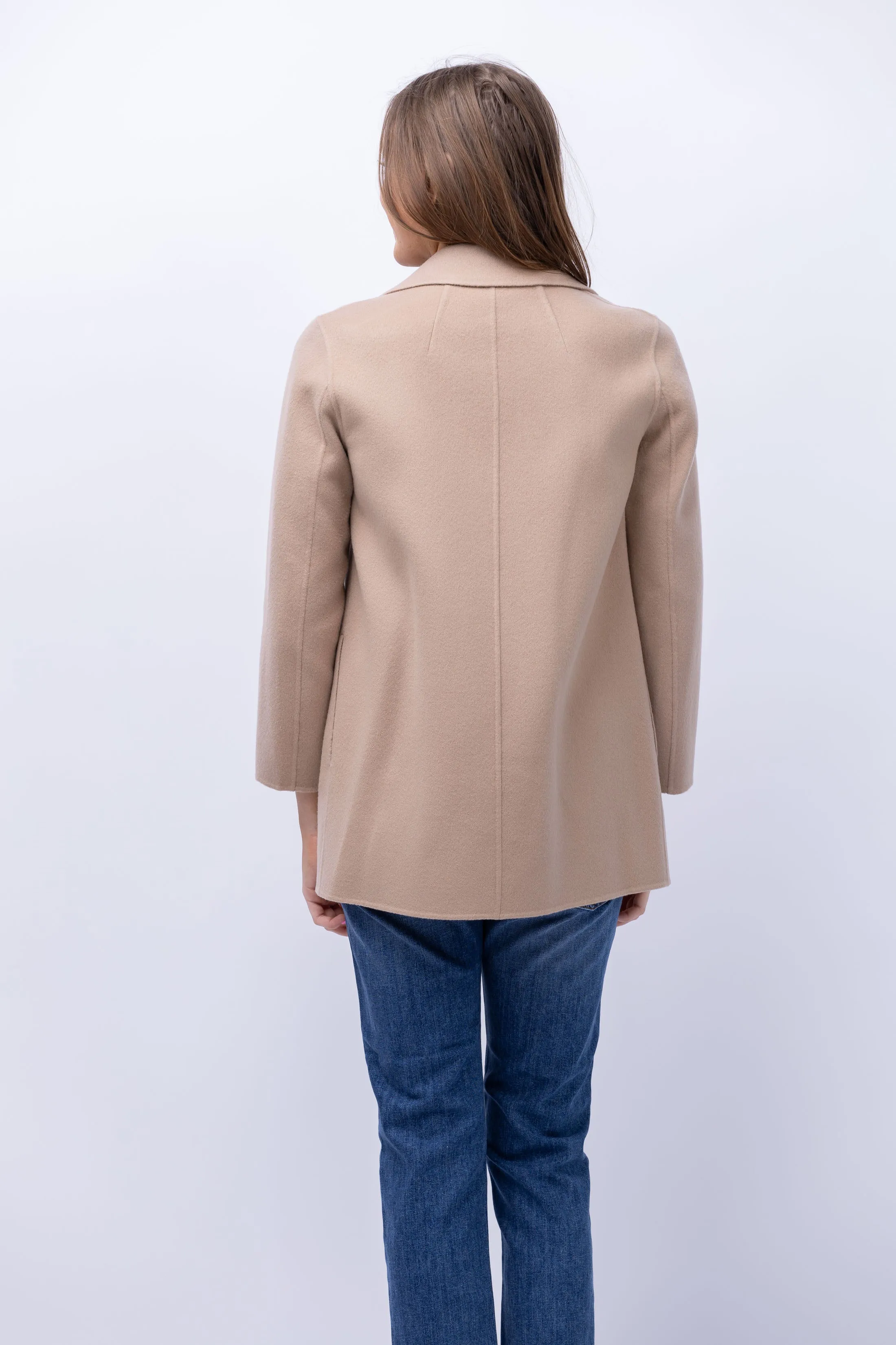 Theory Clairene Double-Face Wool-Cashmere Jacket in Palomino