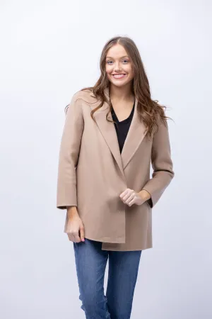 Theory Clairene Double-Face Wool-Cashmere Jacket in Palomino