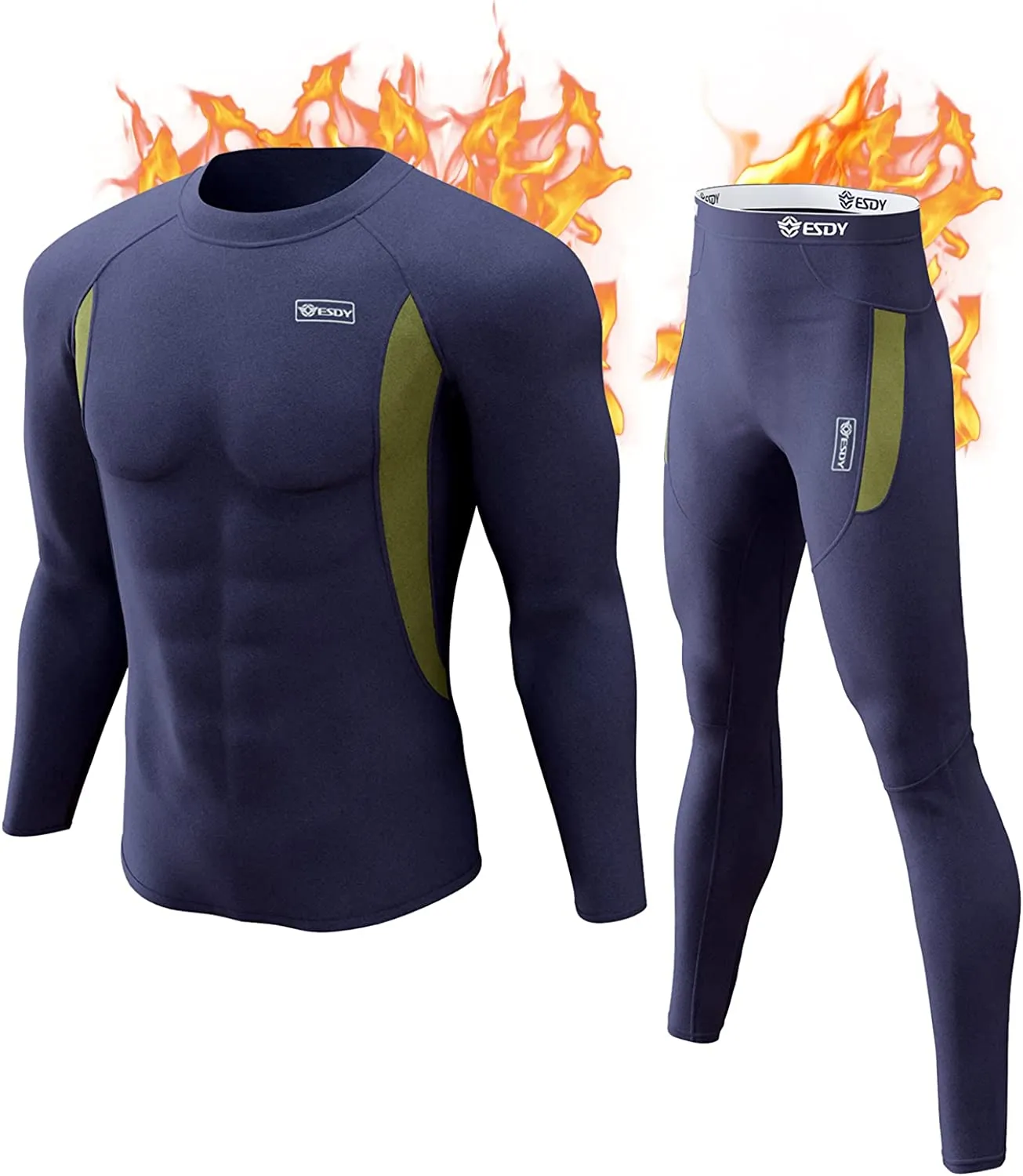 Thermal Underwear Set Winter Hunting Gear Sport Long Johns Base Layer Bottom Top Midweight