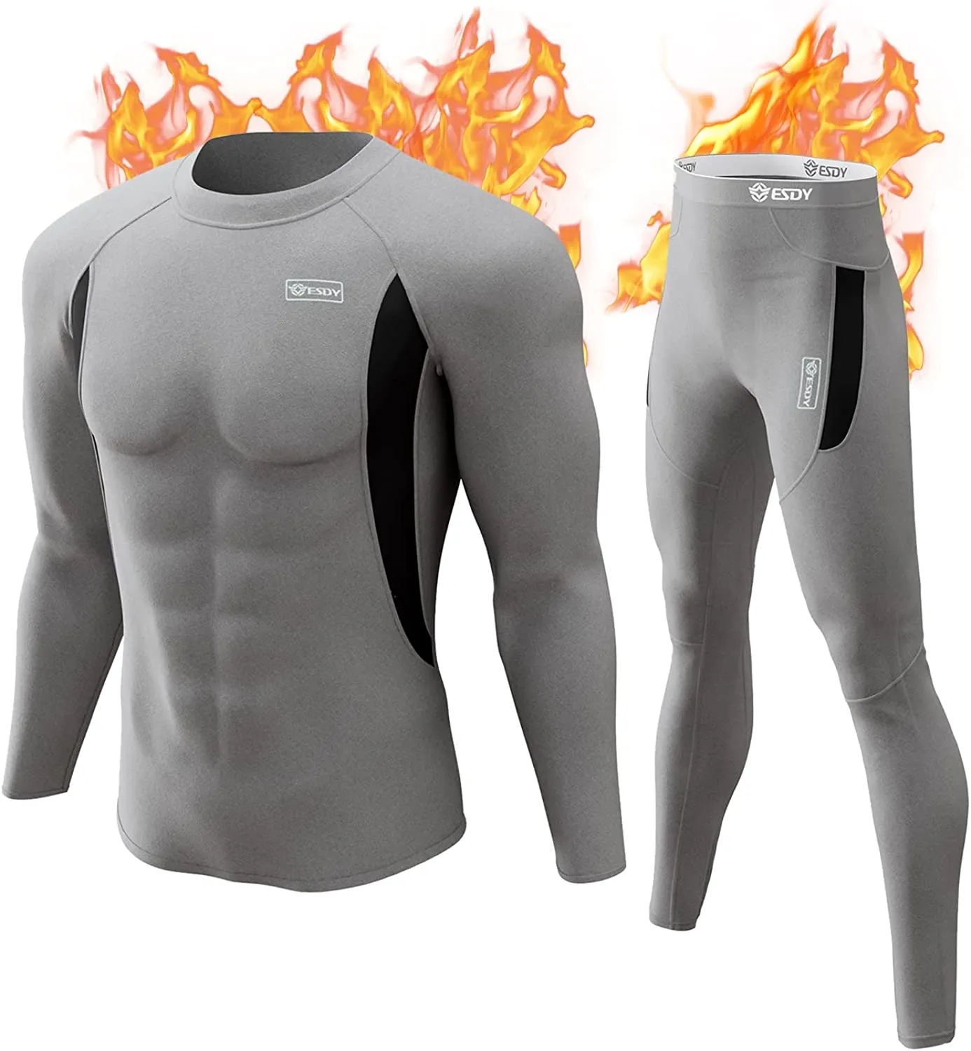 Thermal Underwear Set Winter Hunting Gear Sport Long Johns Base Layer Bottom Top Midweight