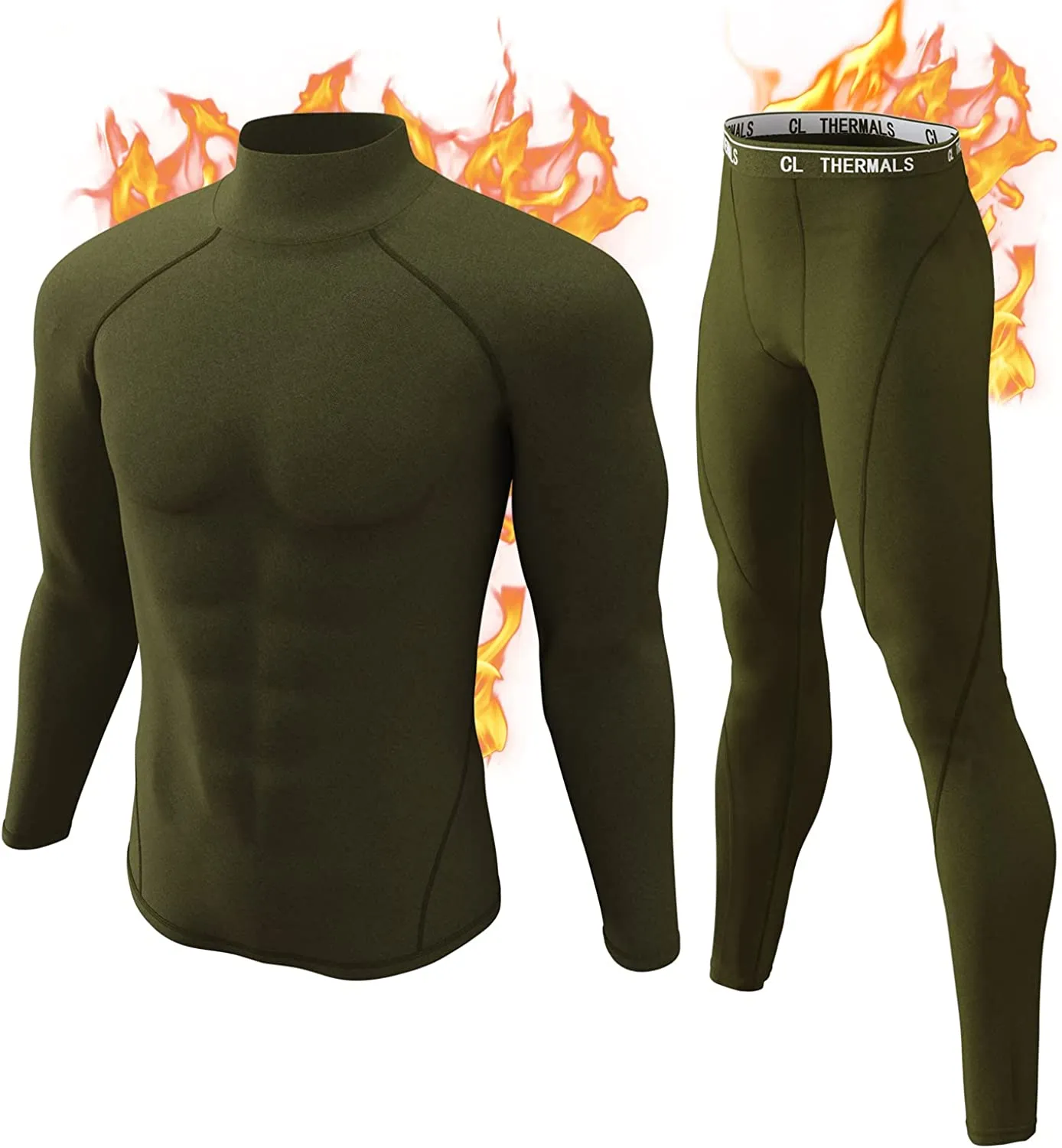 Thermal Underwear Set Winter Hunting Gear Sport Long Johns Base Layer Bottom Top Midweight