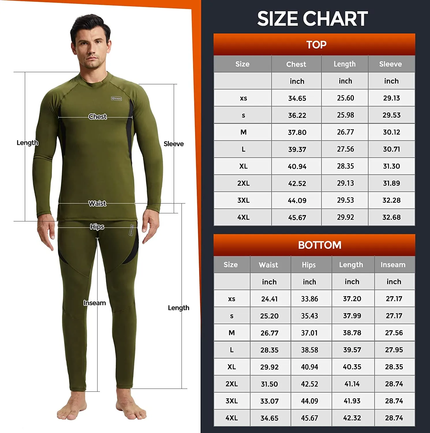 Thermal Underwear Set Winter Hunting Gear Sport Long Johns Base Layer Bottom Top Midweight