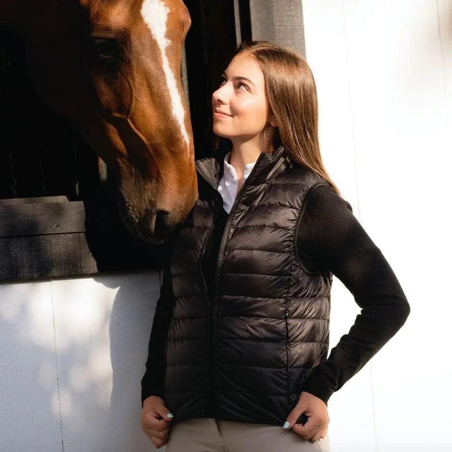 TKEQ- EZ Packable Down Vest (Matte Black)