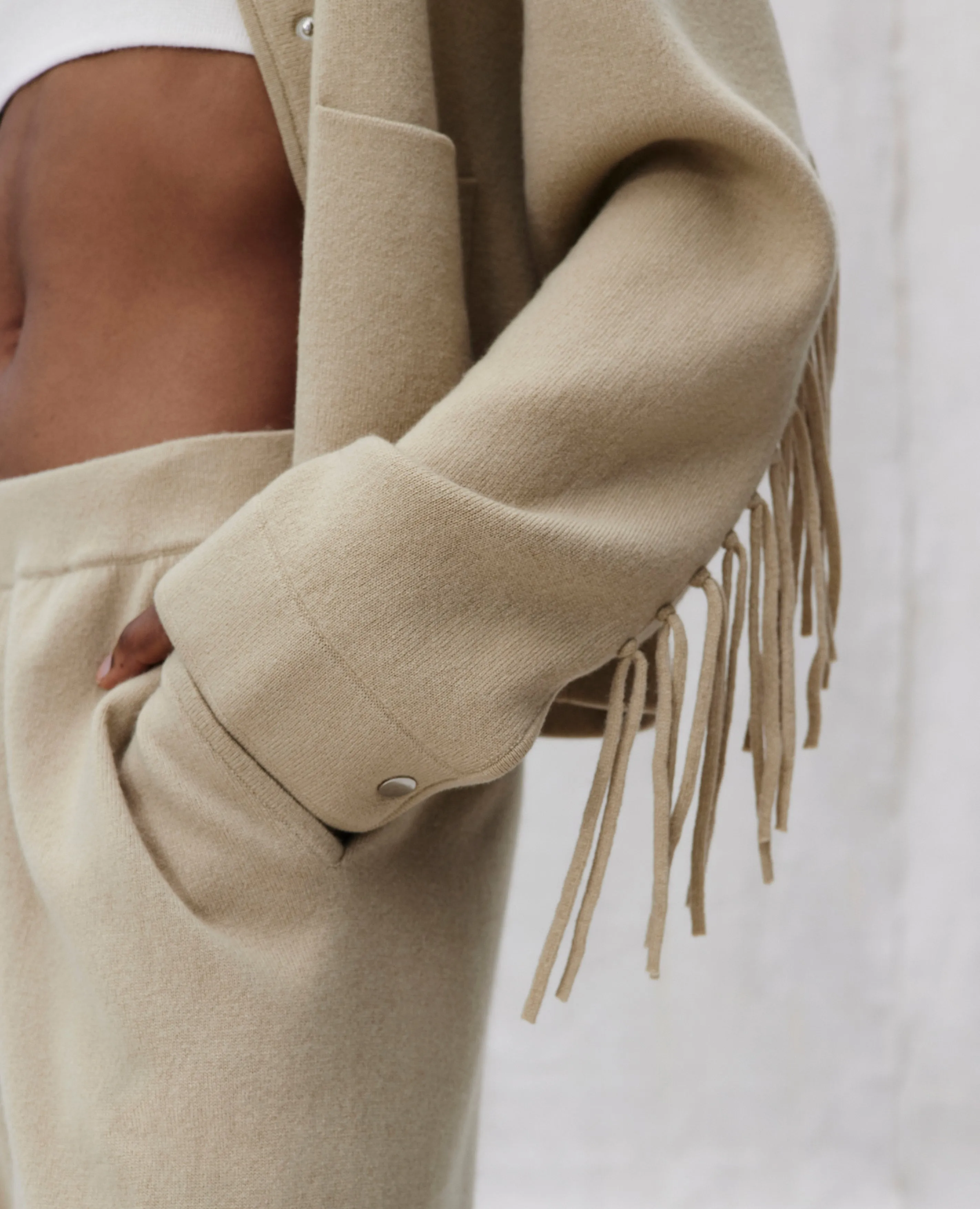 Unisex Jacket aus Cashmere-Mischung in Beige