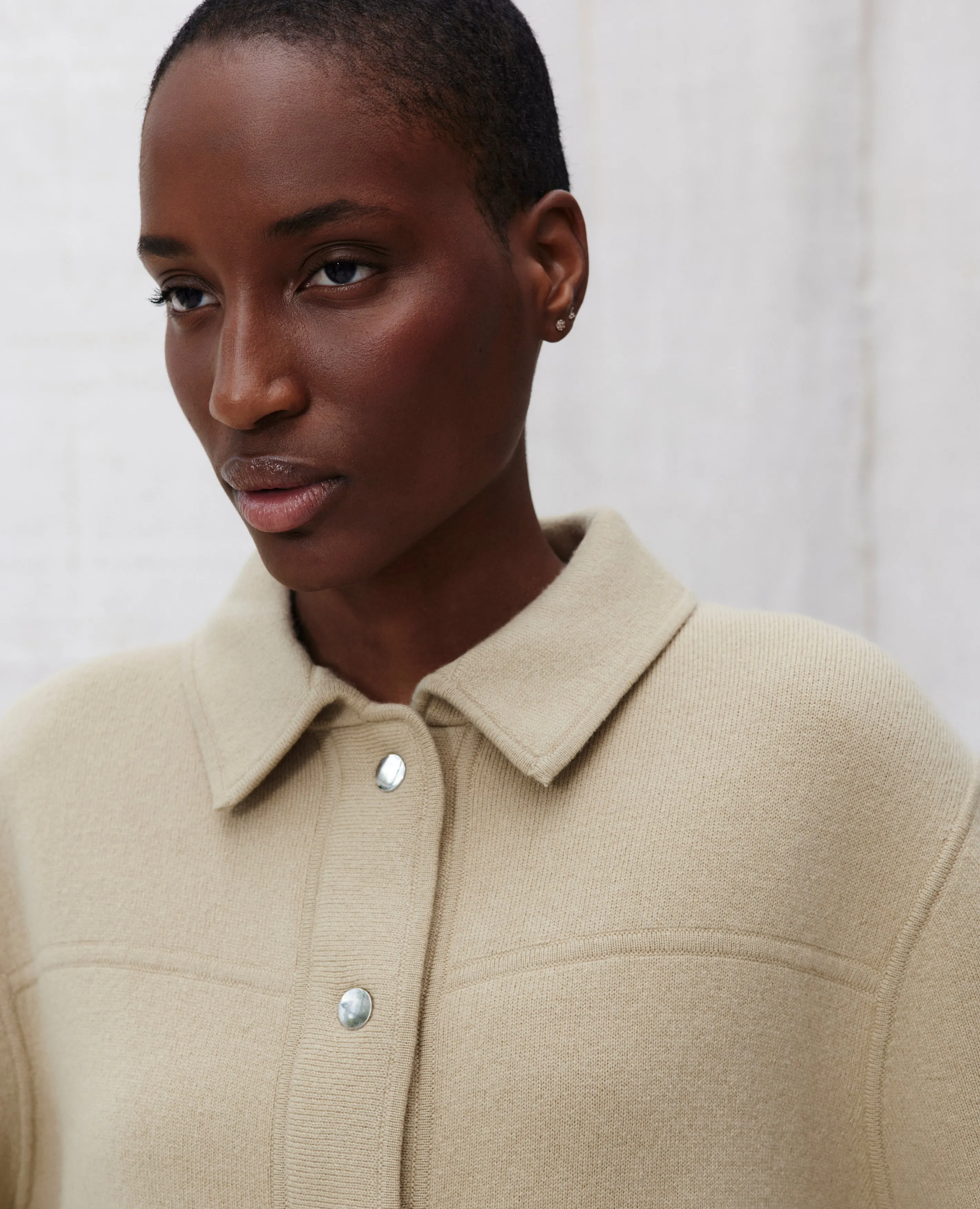 Unisex Jacket aus Cashmere-Mischung in Beige