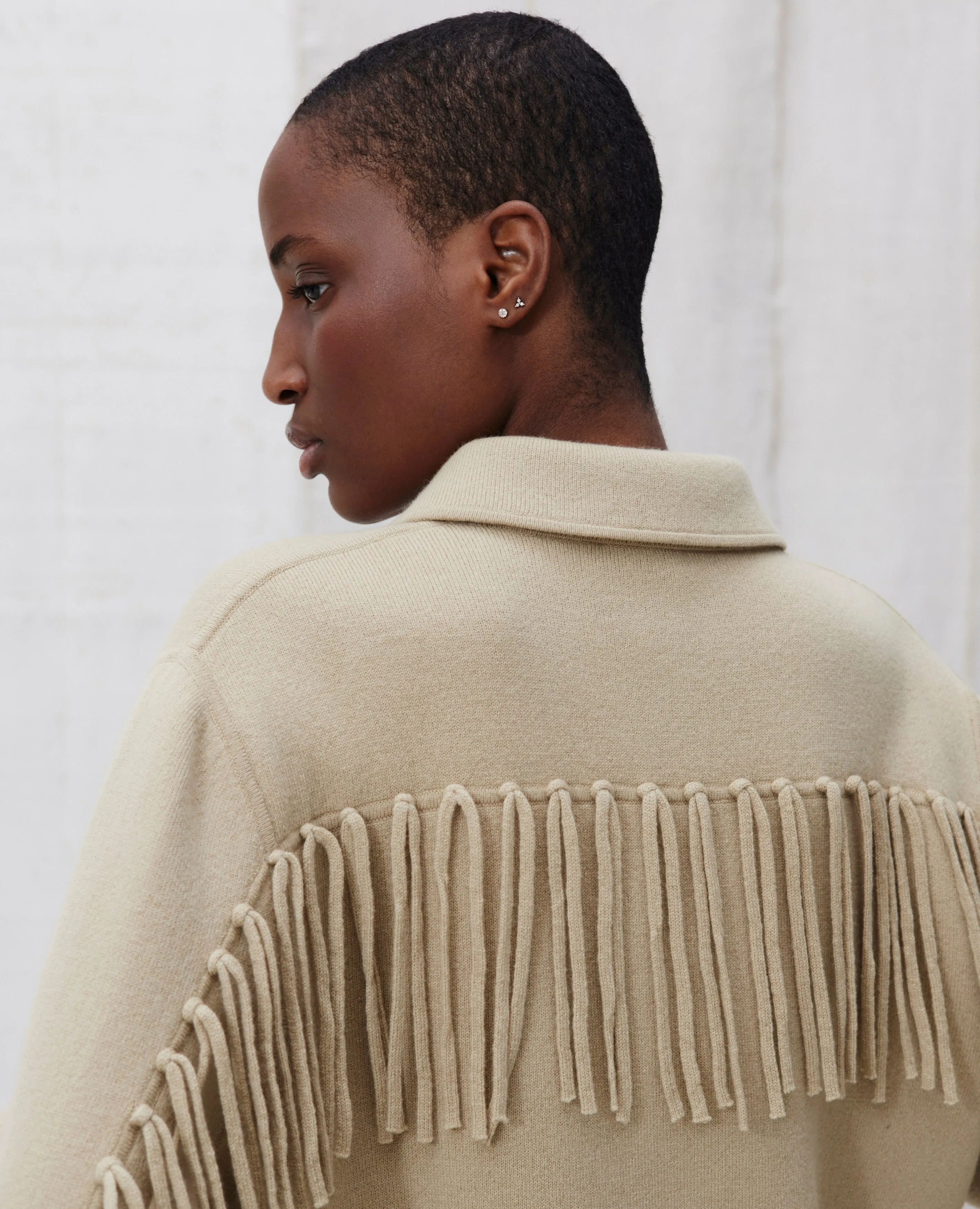 Unisex Jacket aus Cashmere-Mischung in Beige