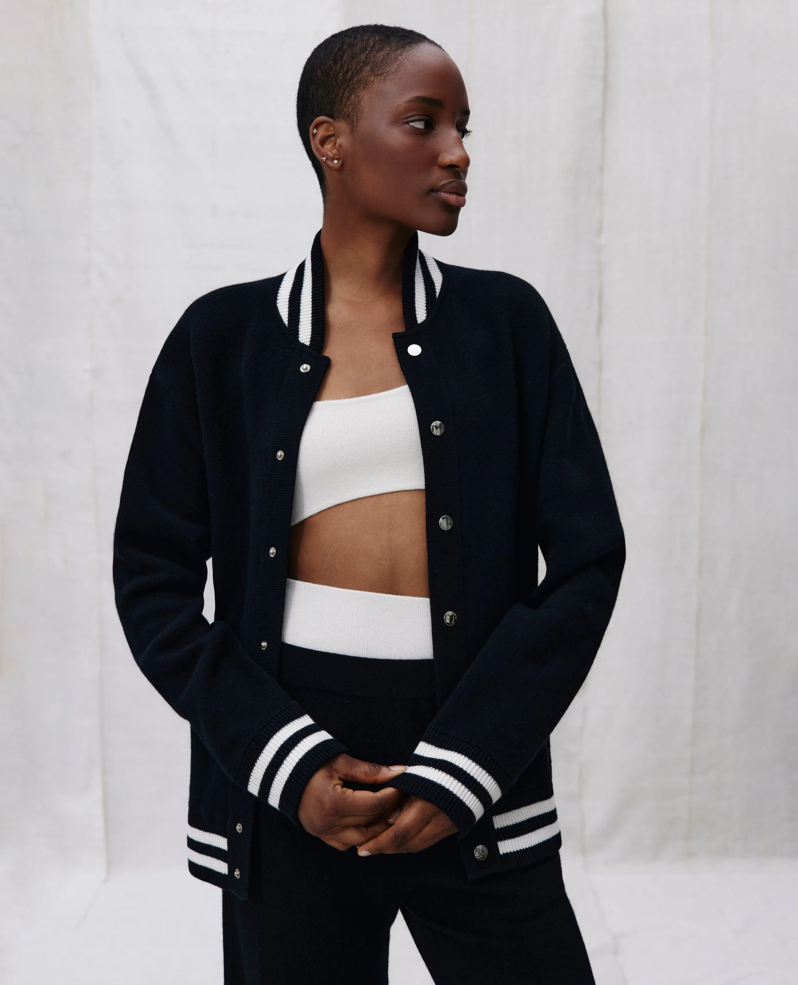 Unisex Jacket aus Cashmere-Mischung in Schwarz