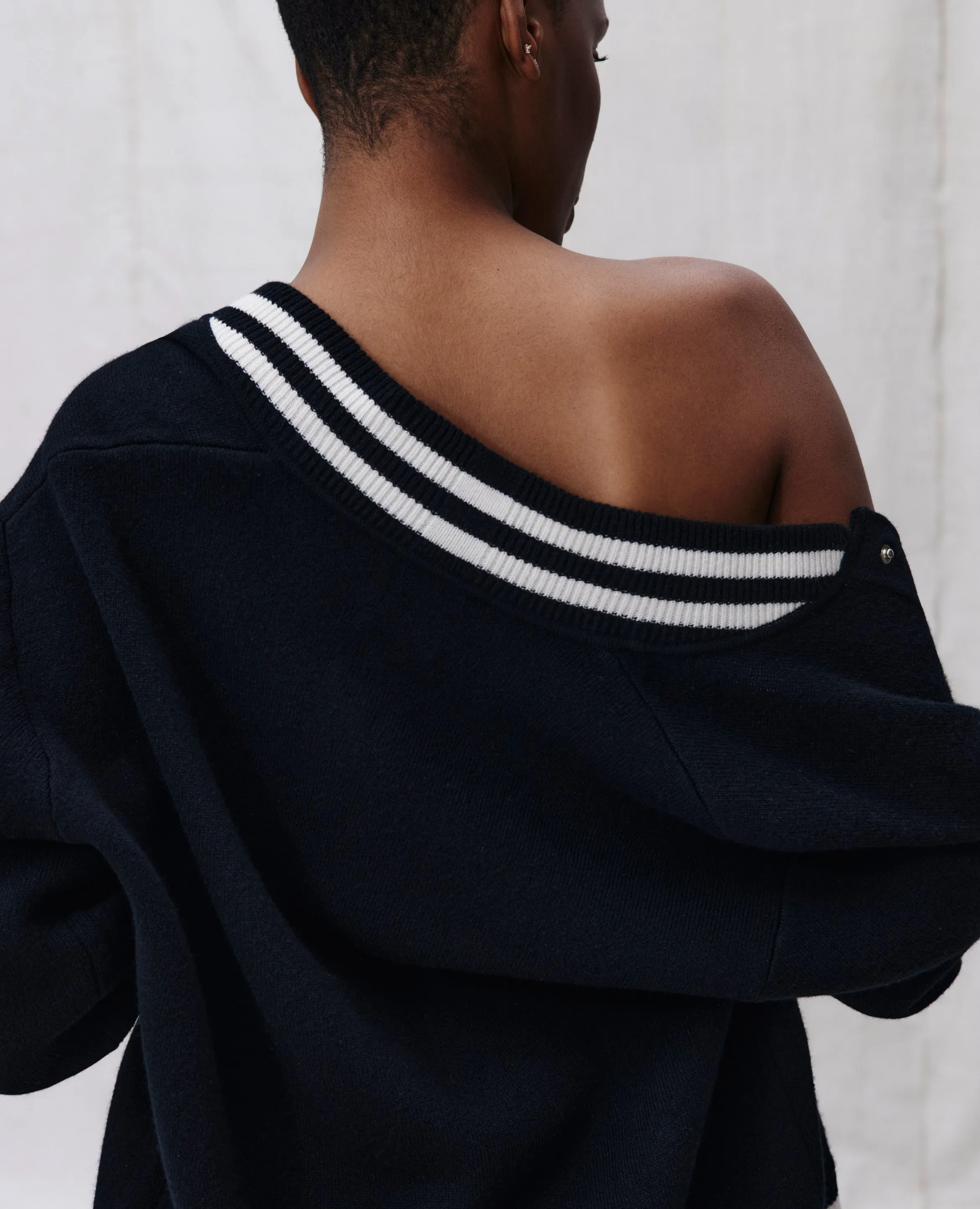 Unisex Jacket aus Cashmere-Mischung in Schwarz