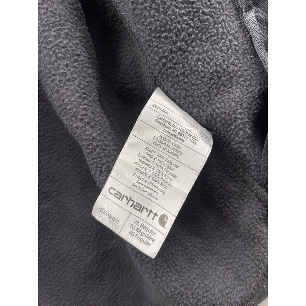 Vintage Carhartt Mirarchi Electric Inc. Black Zip Up Fleece Jacket