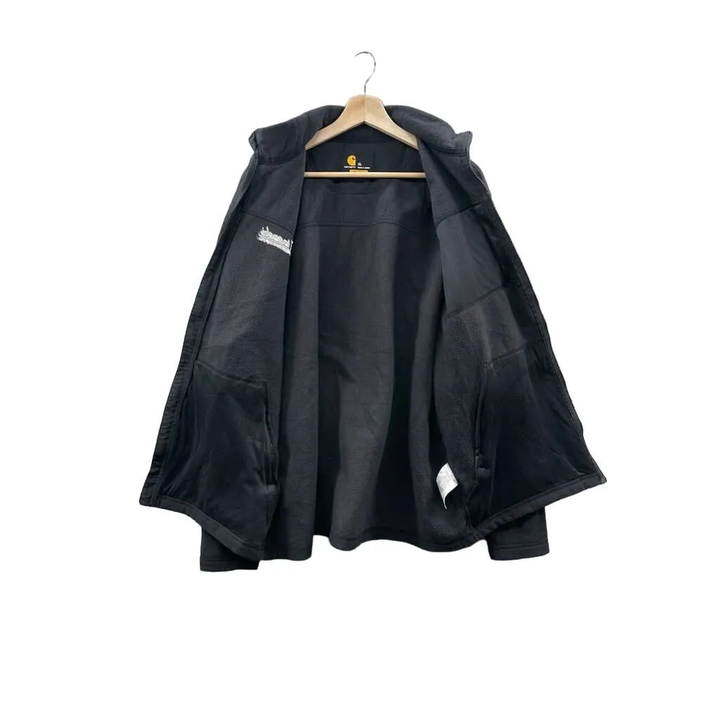 Vintage Carhartt Mirarchi Electric Inc. Black Zip Up Fleece Jacket