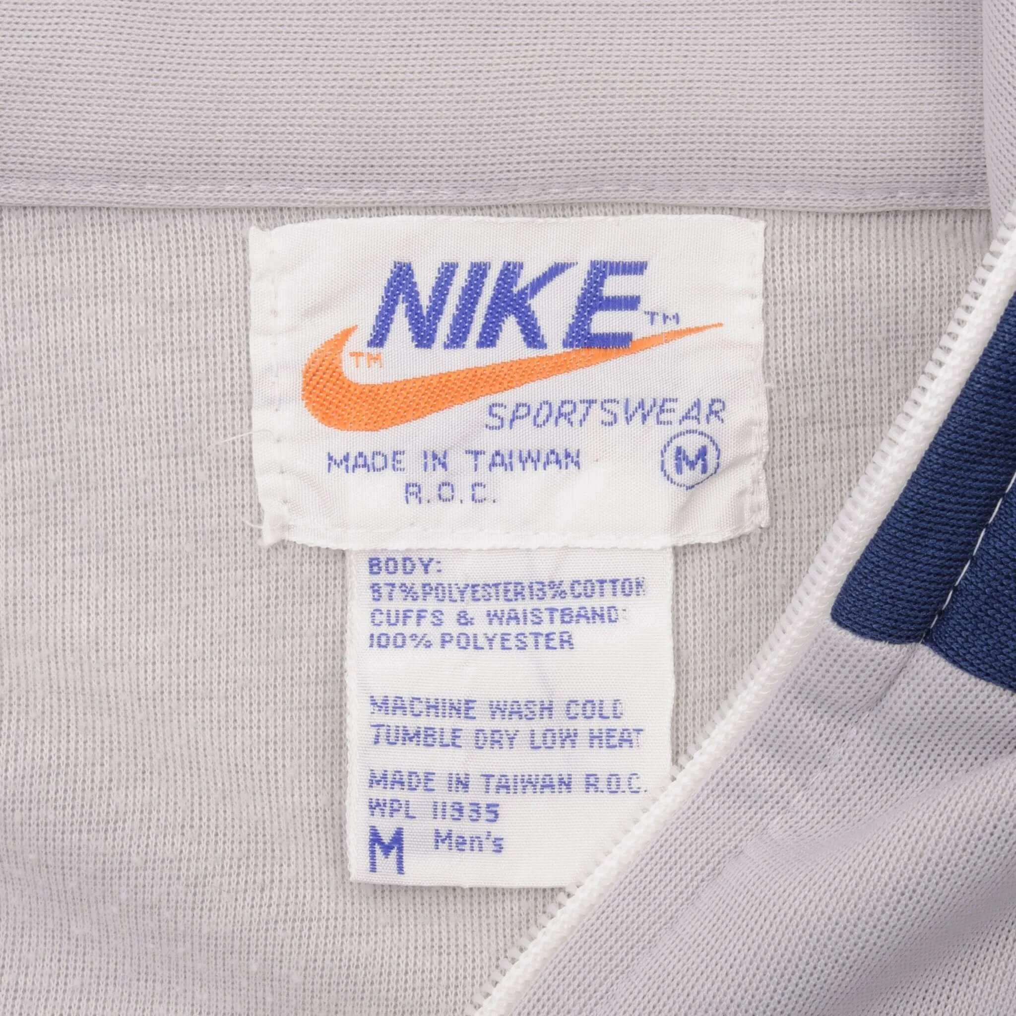 VINTAGE NIKE GREY TRACK JACKET SIZE MEDIUM 1978- 1983