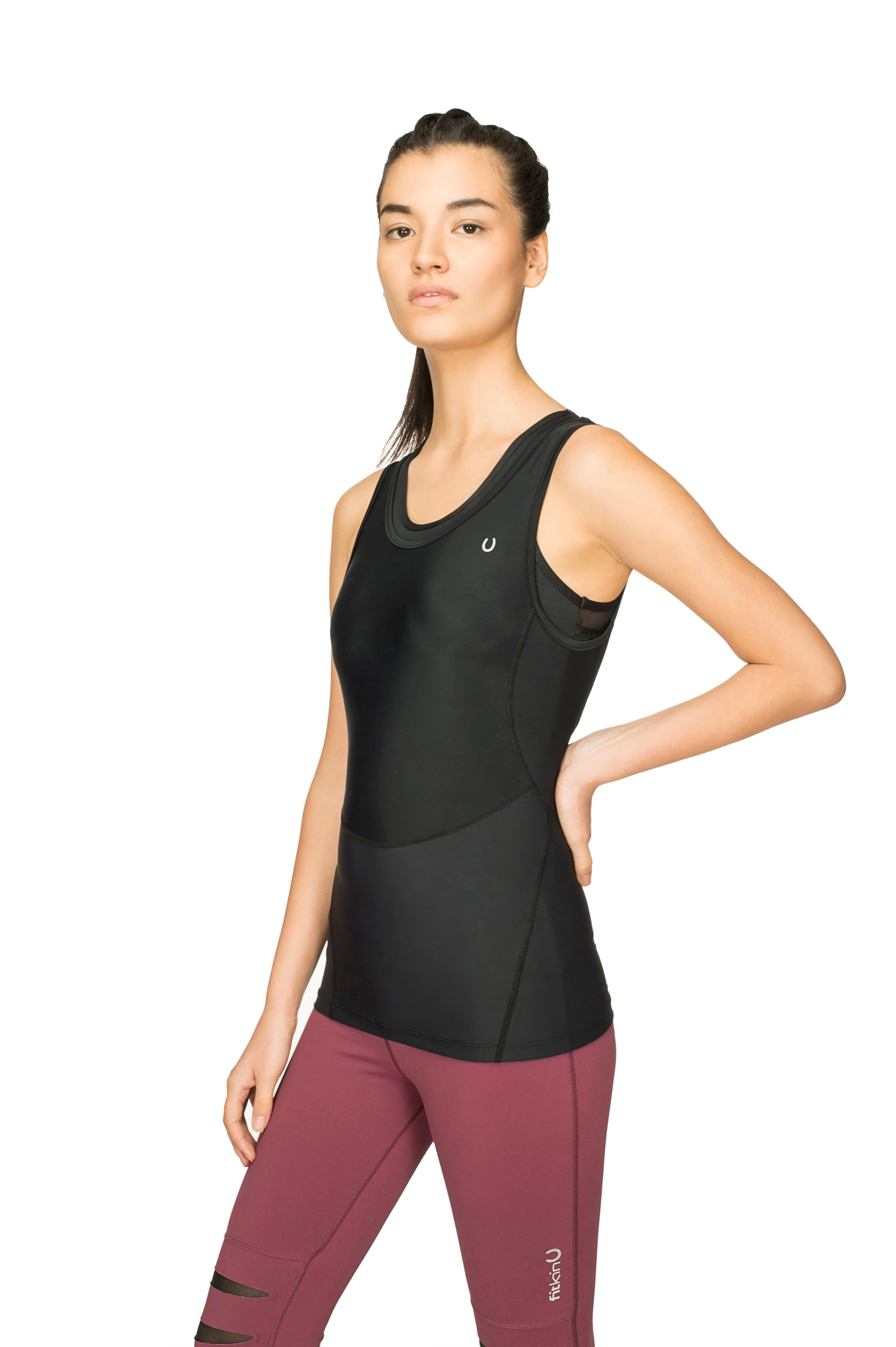 Women's Waist Trimmer Black Tank Top